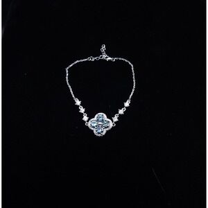 2.6 Ctw Moissanite Clover Bracelet – 925 Silver GRA Certified Multicolor